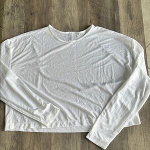 Athleta White Long Sleeve Women's Tissue Tee